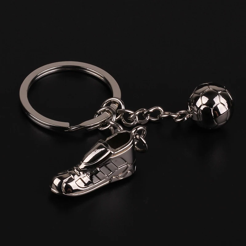 Metal Football Ball Keyring Collectible Durable Material Versatile Use Perfect Gift Unique Sports Accessory Sports Souvenir Gift