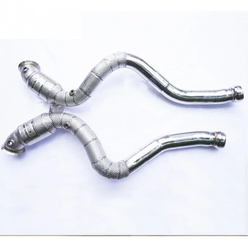 

Section High flow Pipes Exhaust Pipes branch downpipe Exhaust Pipe with For Benz C63 W205 4.0T 2014