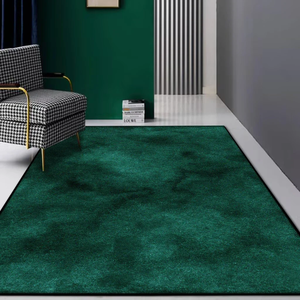 Light Luxury Minimalism Large Living Room Carpet Solid Color Home Decoration Bedroom Rug 200x300 Green Soft Non-slip Floor Mats