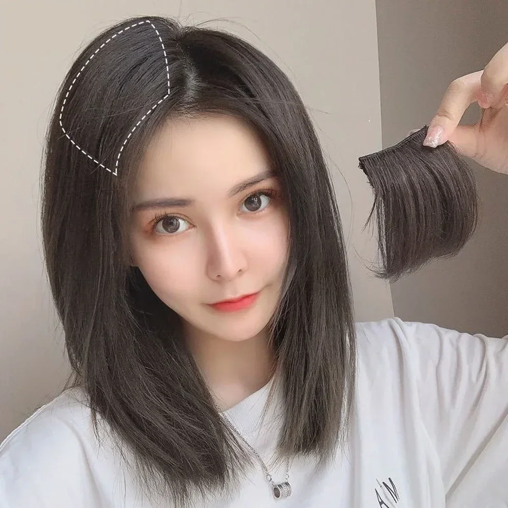 Coussinets de cheveux invisibles et moelleux sans couture pour femmes, Extension capillaire à Clip, doublure de cheveux naturels, couverture latérale supérieure, coussinets synthétiques