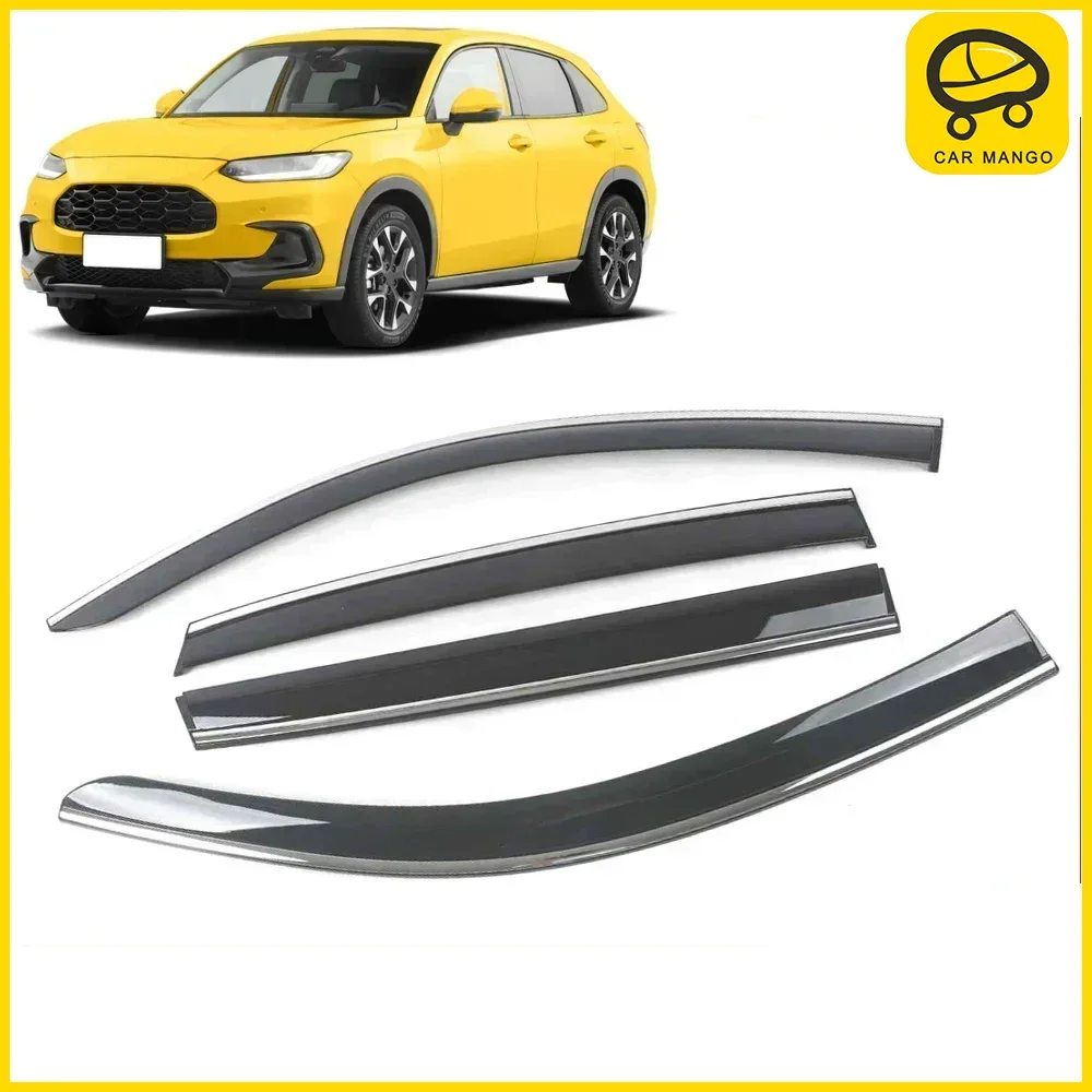 

Chrome Strips Rain Guards for Honda ZR-V 3rd 2021-2023 Window Visor Wind Deflectors Door Visor Vent Shades Ventvisor