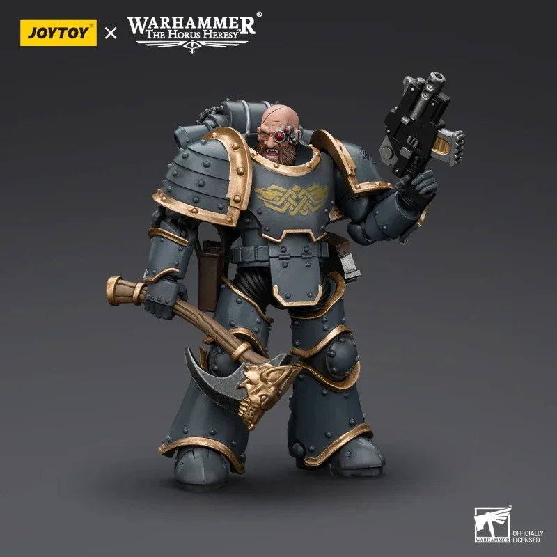 JOYTOY Warhammer 30k 1/18 Action Figures Space Wolves Grey Slayer Pack Collection Model Anime Legion Joint Movable Toys Gift