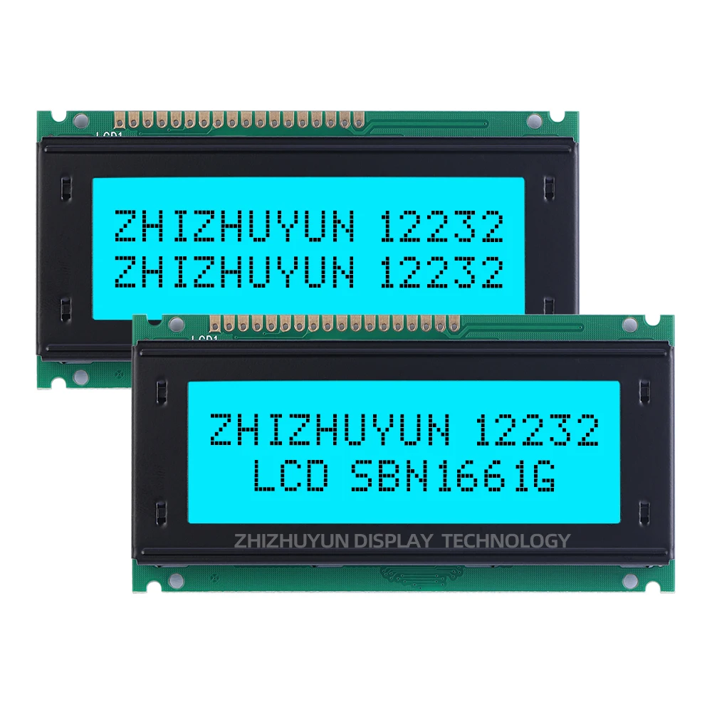 대형 LCD 화면 모듈, 회색 필름 블루 폰트, 122X32 그래픽 화면, 77X25.2Mm, 12232Y