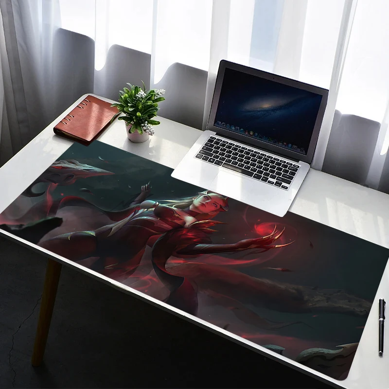 Mouse Pad Laptop Non Slip L-league Of Legends Evelynn Extended Desktop Mouse Mat Rubber Keyboard Pad Gaming Accessories Mousepad