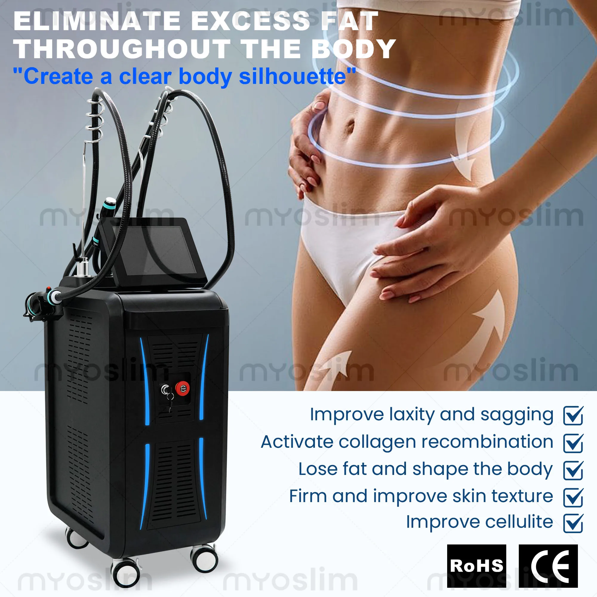 Cold Wave Shaping Machine 3 Handles 3mm 7mm 15mm Face Body Contouring 5C 20C Dynamic Cooling Non Contact Salon Equipment Pro Use