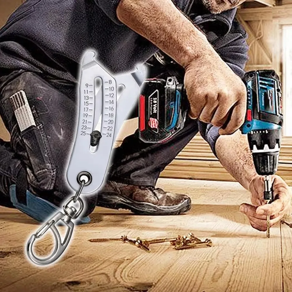 ELBA_Precise Thread Size Checker Keychain Screw Thread Size Measure Tools