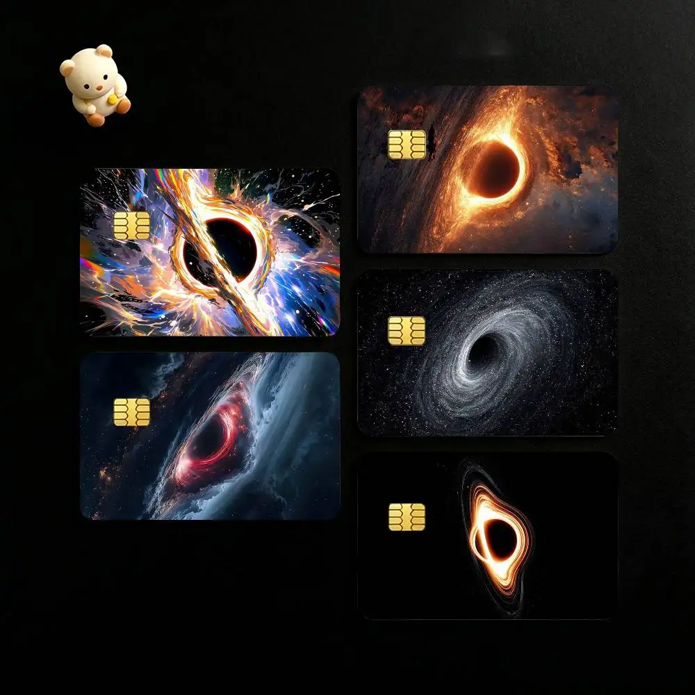 Cosmic Black H-Hole Credit Card HD Stickers Game Card Decal Small Chip Waterproof Sticker Gift