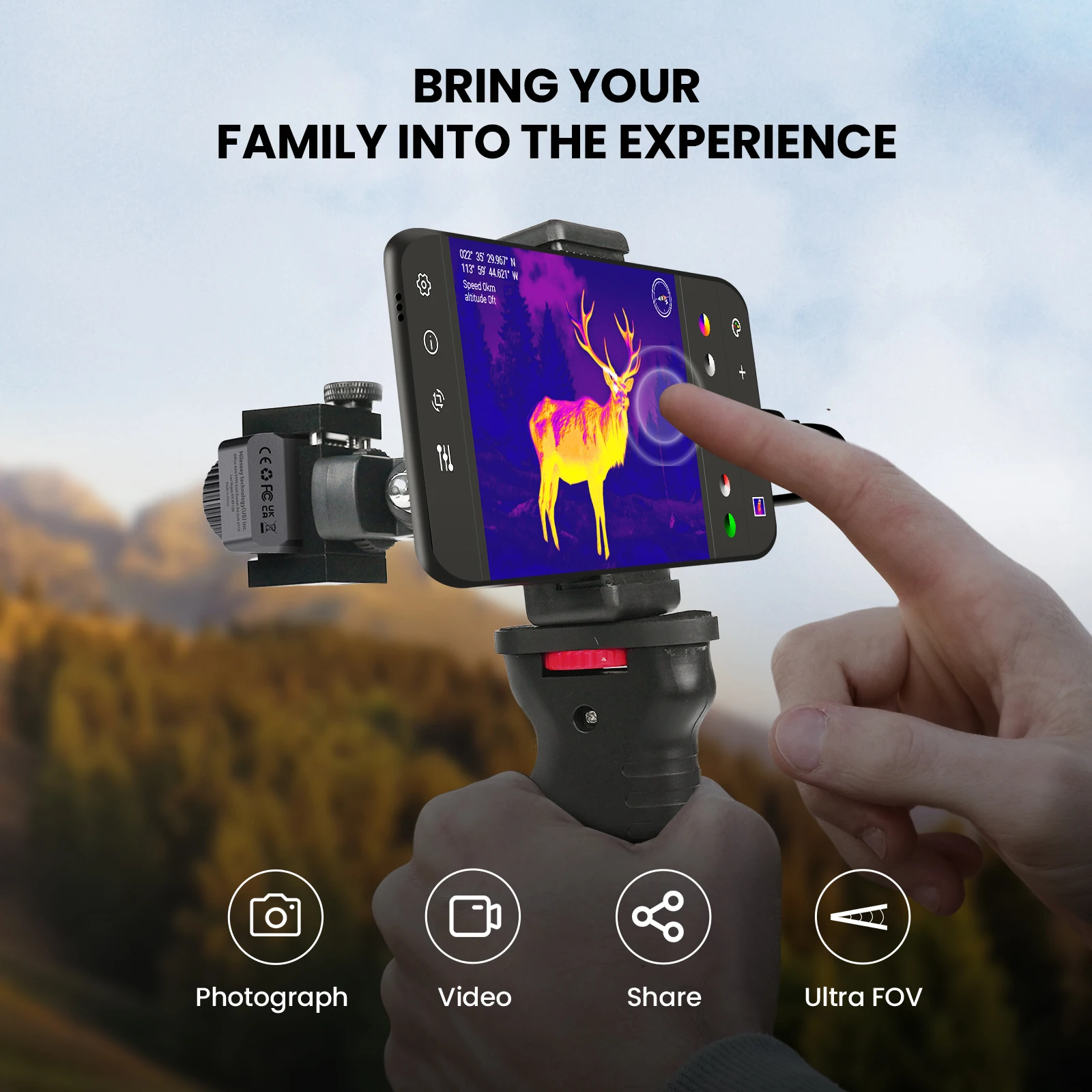 Mini HD detection thermal camera with 6 color palettes versatile thermal camera with temperature connect with Mobile