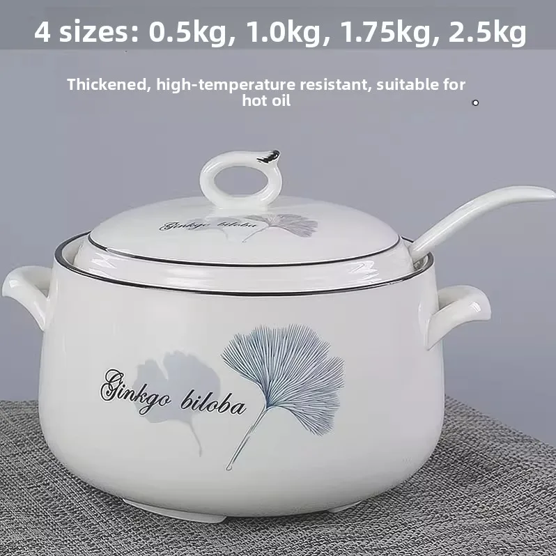 

High Temperature Resistant Cerc Oil Jar with Lid Kitchen Seasoning Pot Porcelain Storage Container Hexagonal ape for Coo...