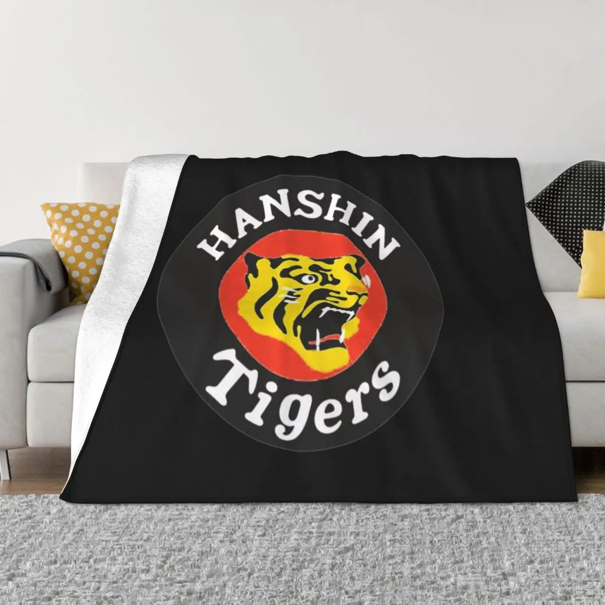 Hanshin Tigers Vintage Baseball Logo 67 Throw Blanket Plush Summer Bedding Blankets Loose Blanket Thermal Blanket