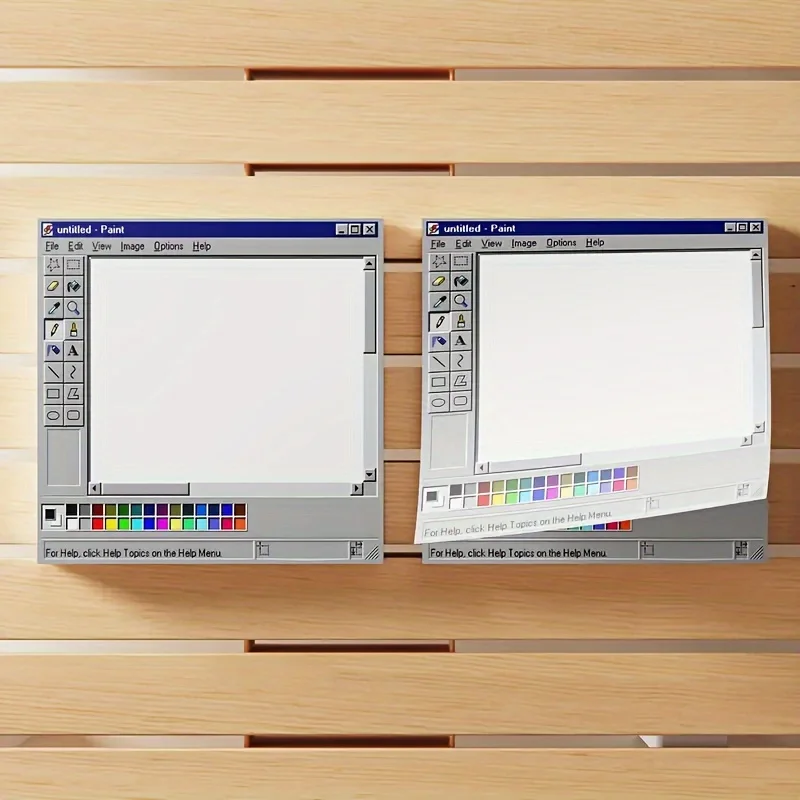 Sticky Notes 50/100 Sheets Retro Computer Drawing Pad - Square Design, Perfect for Artists and Office Use, Ideal for Creating Vi