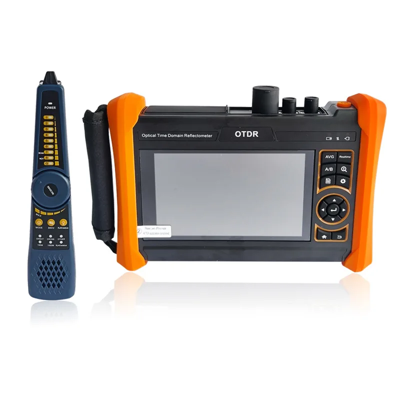 OTDR 1310/1550nm 26/24dB Optical Time Domain Reflectometer Touch Screen VFL OLS OPM Event Map RJ45 Ethernet Cable Tester
