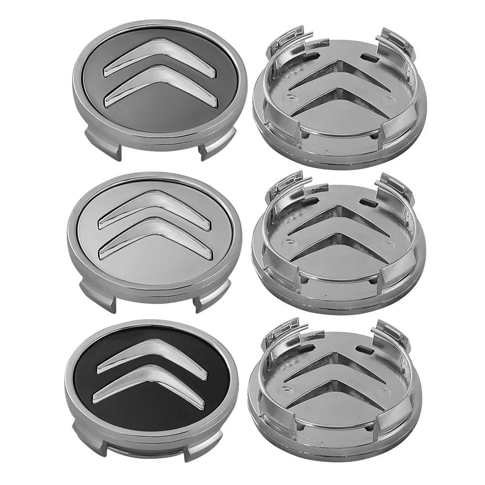 4 piezas de tapas centrales para llantas de coche de 56/60 mm, accesorios para Citroën C1 C2 C3 C6 C8 C4 Picasso Xsara C5 Aircross Cactus Berlingo