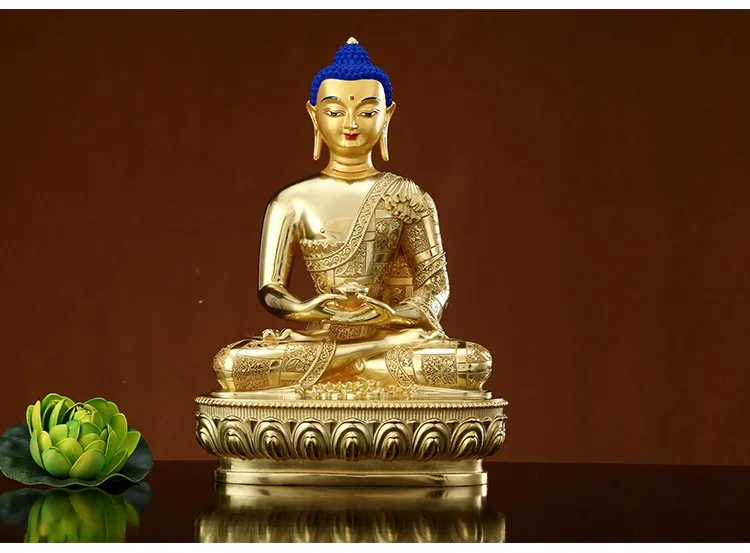 GOOD quality Gilding Buddha statue Asia Thailand Nepal temple bless safe healthy luck Amitabha Buddhist patriarch