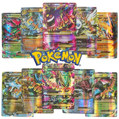 60/100Pcs English Pokemon Cards Shining MEGA GX Vmax TAG EX Vstar V Collection Cards Toys Children Gift