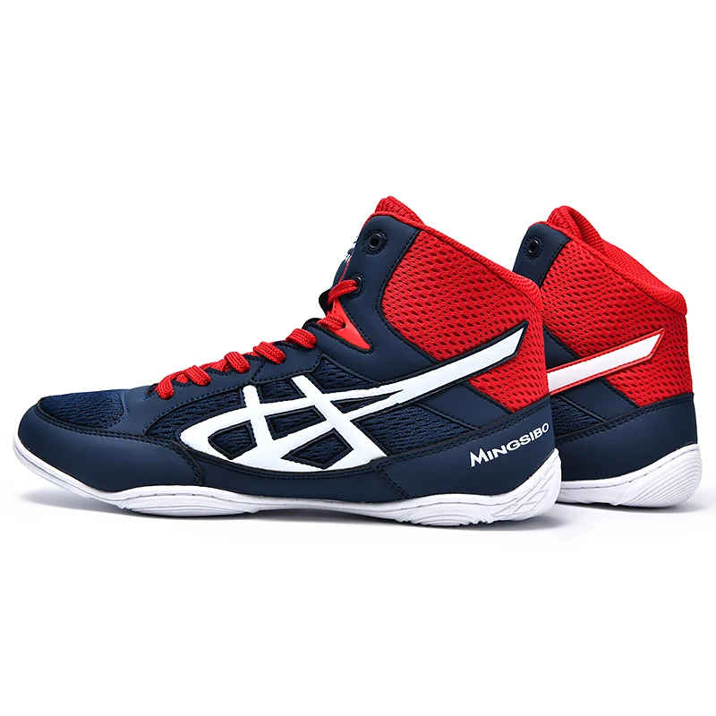 Boxing Shoes Breathable Mesh Non-slip Sole Lightweight Training Sneakers for Kickboxing Wrestling Combat Sports