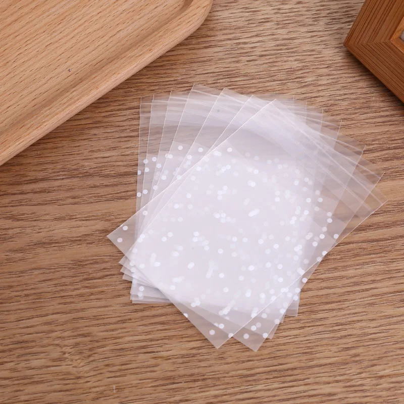 100 pcs Transparent Dot Bags Small Ziplock Food Packaging Bags Clear Fresh-keeping Dustproof Reclosable Candy Cookie DIY Storage