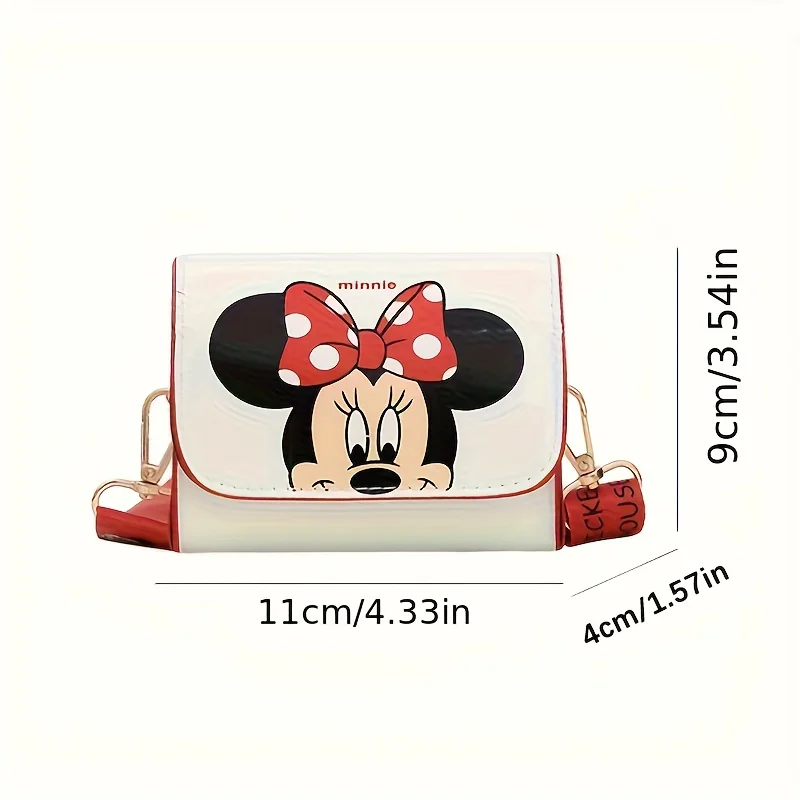 Mesuca Cute Mickey Minnie Donald Duck Small Crossbody Chest Bag Messenger Square Bag Coin Purse for School Daily Birthday Gift