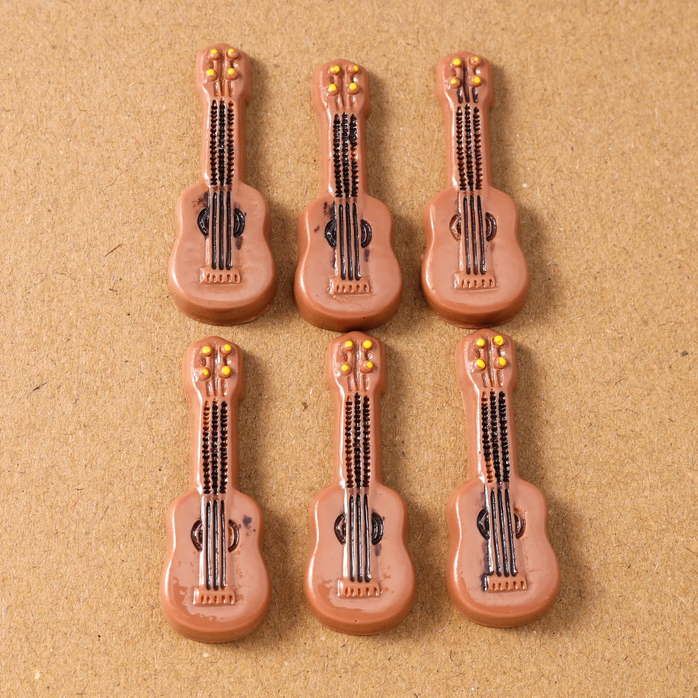 

10pcs Simulation Guitar Charms Musical Instruments Pendants for Jewelry Making Earrings Necklace DIY Handmade Accessories