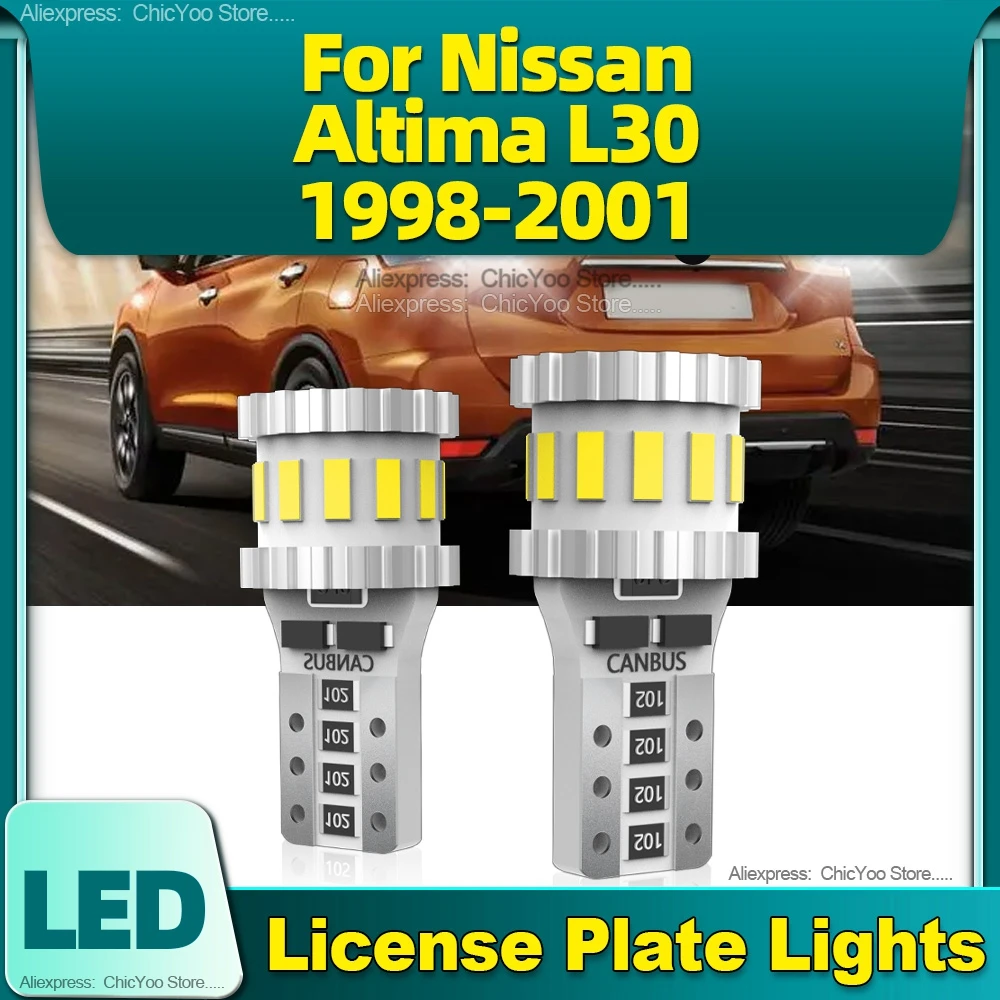 

High Quality LED Bulbs T10 W5W Canbus 12V 6000K License Plate Lamps 18SMD CSP Chip For Nissan Altima L30 1998 1999 2000 2001