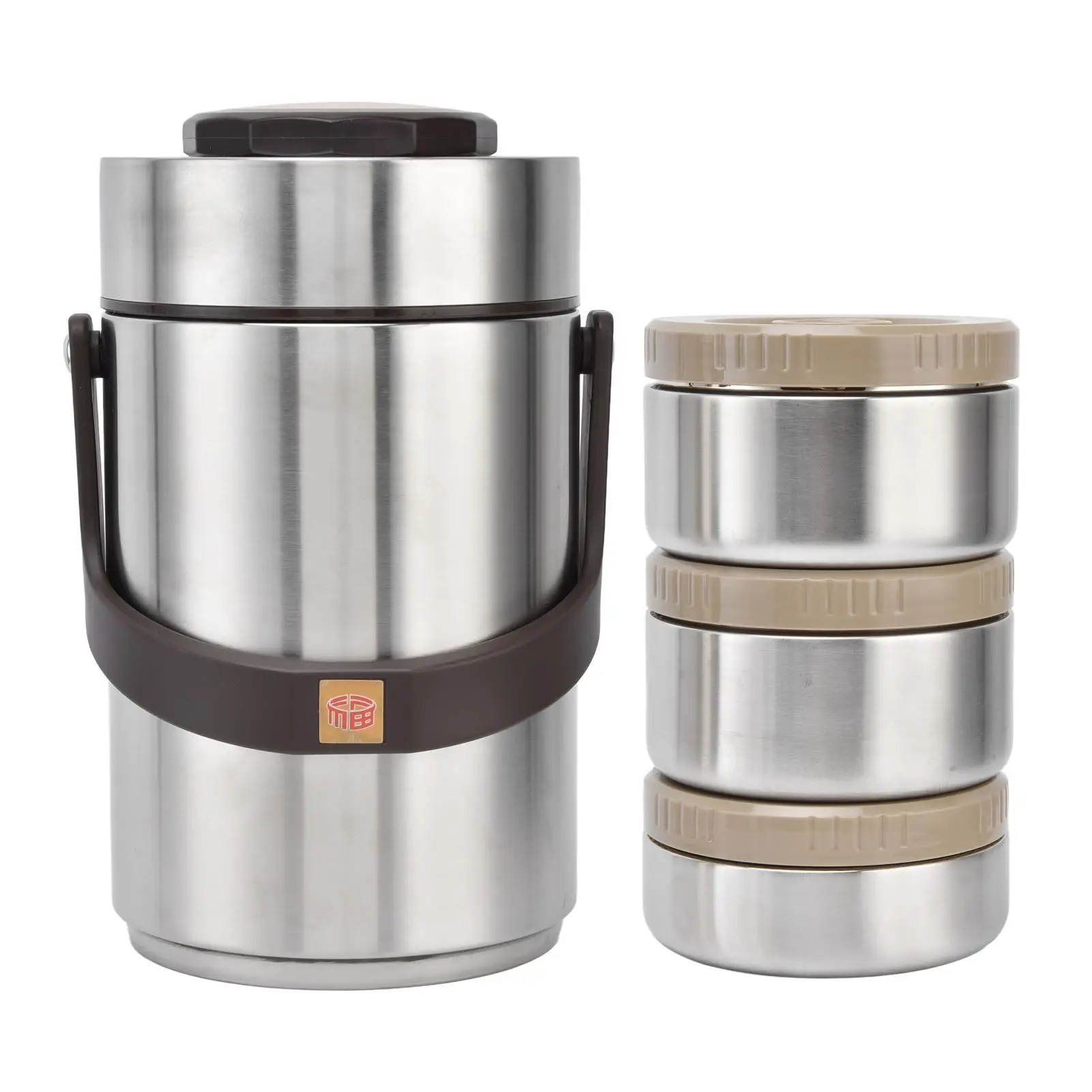 

Large Capacity 2.3L Three Layer Insulated Bento Box Vacuum Sealed Leakproof Durable for travel Bowl Container