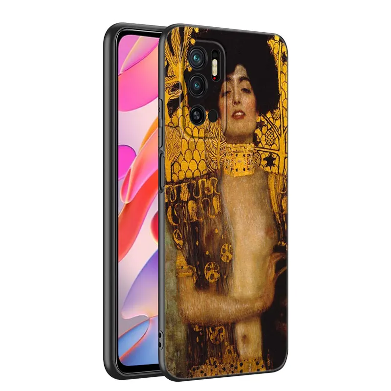 Gustav Klimt Kiss Art Black Silicone Phone Case For Xiaomi Mi 9 SE 8 10T 11 12 13 Lite 9T 11T 12S 12T 13T 14 Pro 5G NE 11i 12X