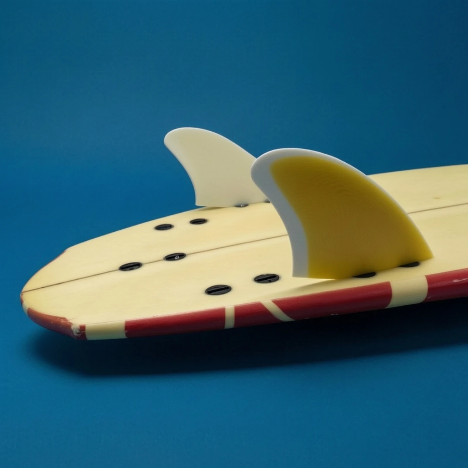 Double-Tab Surfboard Fins High-Performance Fins with Double-Tab Mount Long-Lasting Enhanced Base Stiffness for Surfers