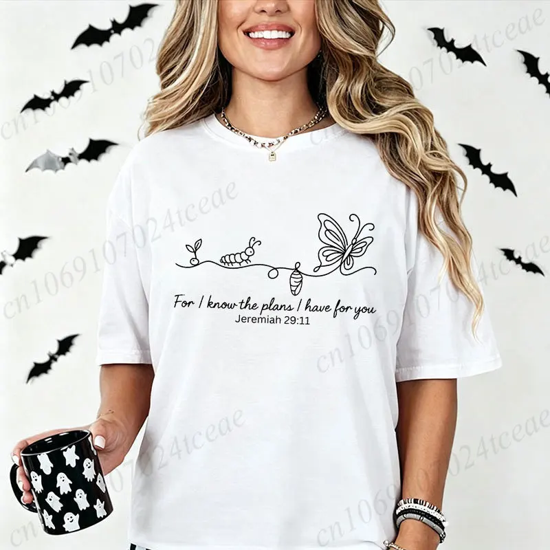 Christian Shirt,Jeremiah 29:11, Faith Transformation Shirt Tops,Bible Verse Tee T-Shirts,Inspirational Scripture Gift for Women