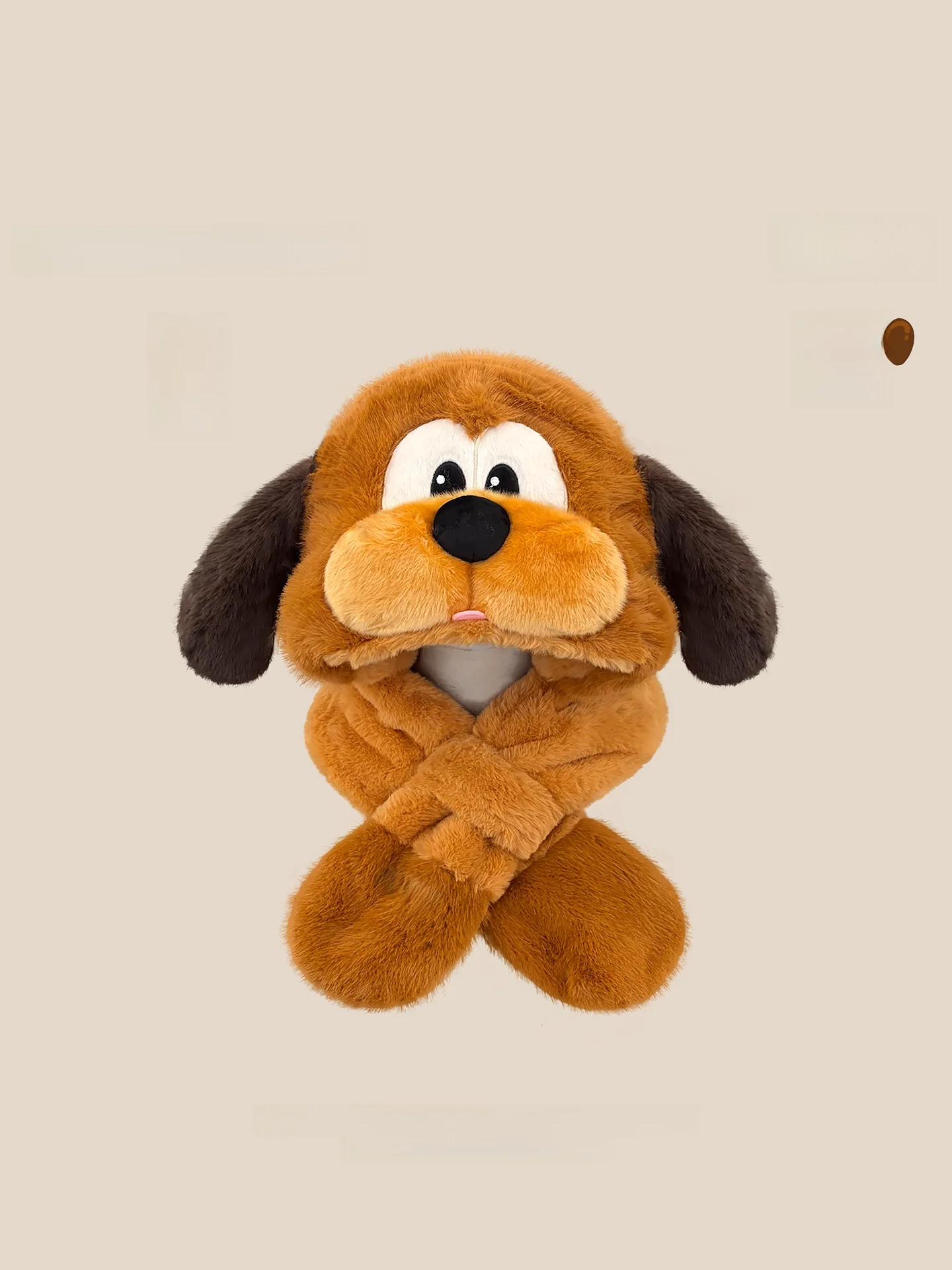 thickened-plush-hat-scarf-set-for-women-dog-ears-moving-autumn-winter-warm-windproof-animal-pattern-cute-style-two-piece-suit