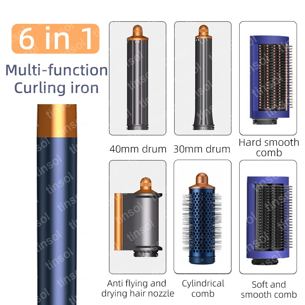 TINSOL 7-in-1 Multifunctionele Haardroger & Stylingtool Automatische Krultang Set 1300W Haargladmaker Professionele Salon Haardroger - afbeelding 1