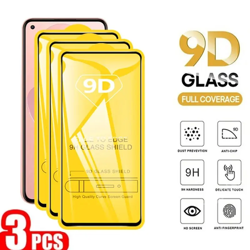 9D Screen Protector For Xiaomi 14 11T 12T Pro 11 Lite 10T 9T 13T 12 Lite Poco X6 X5 X4 X3 Pro M4 M3 Pro F3 GT C65 Tempered Glass