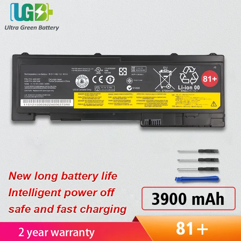 UGB New 45N1039 81+ Battery Replacement For Lenovo ThinkPad T430S T420S T420si T430si 45N1038 45N1036 42T4846 42T4847