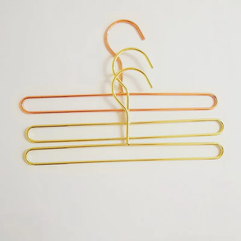 

100pcs Style Iron Wire Metal Towl Hanger Rose Gold Men Belts Scarves Ties Children Storage Hangers Rack
