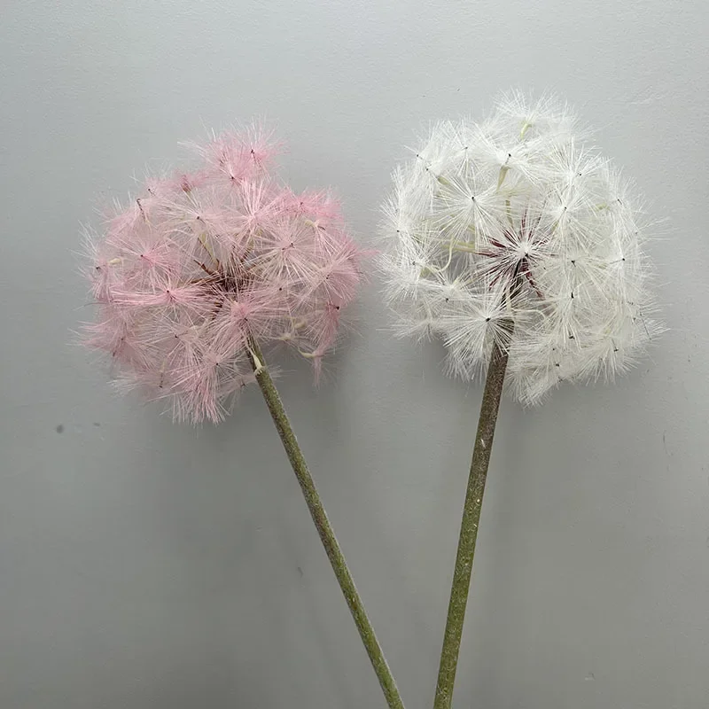 

2Pc Large Branch Dandelion Artificial Flowers for Home Living Room Decoration Wedding Floral Road Leads Flower Party Event Decor