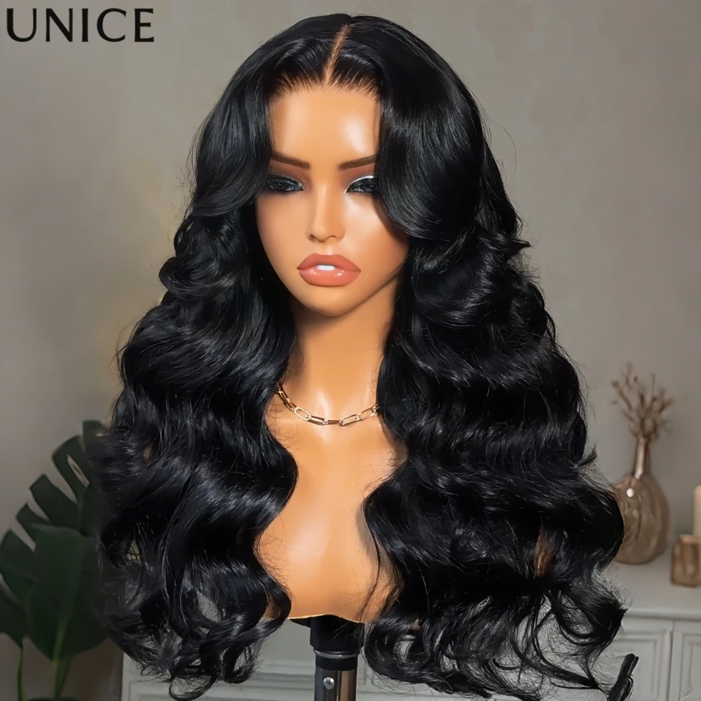 UNice 7x5 Bye-Bye Slip Lace Body Wave Lace Front Human Hair Wig With Drawstring Pull & On Glueless Wig Ready To Wear