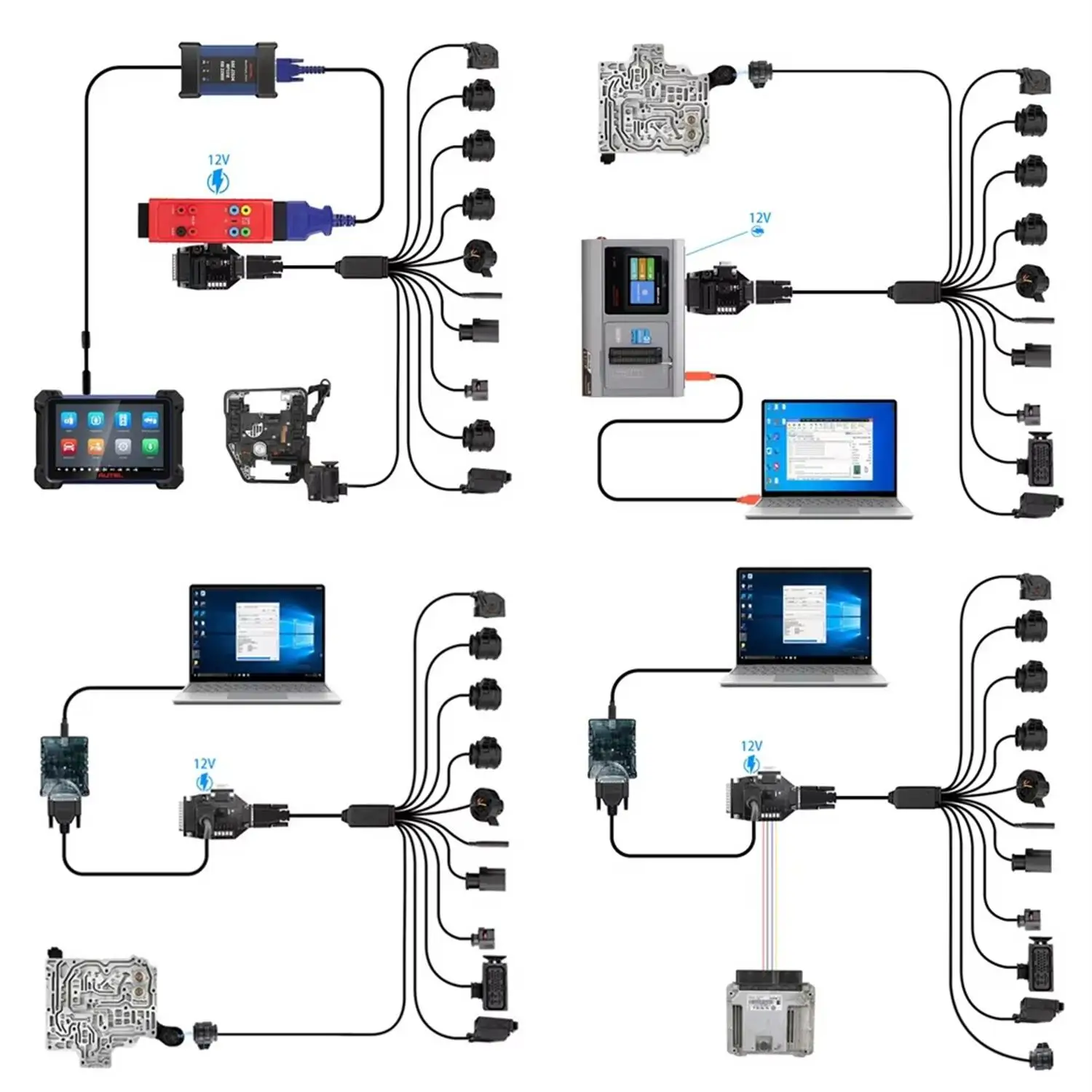 GODIAG Gearbox Cable 9-in-1 Set for VAG V30 DQ200 DL501 VL300 VL381 DQ500 DQ250 DQ380 DQ381 DQ400E DL382 For AUTEL Gbox Xhorse - view 5