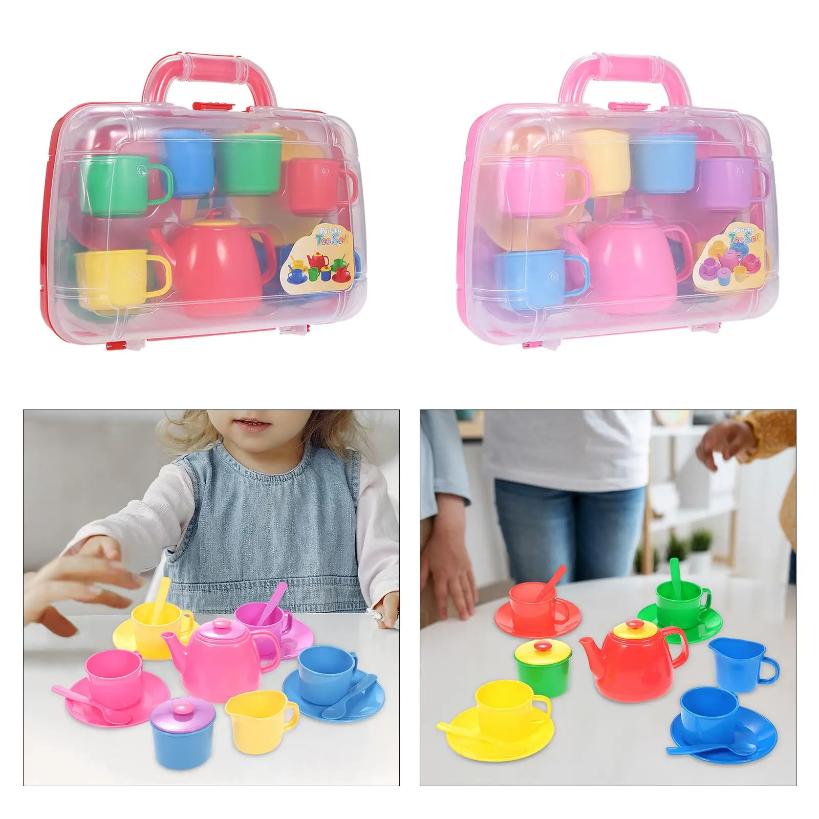 Jouets Montessori Multifonctionnels pour Bol, Jeu de Simulation, Jouet Sensoriel, Ensemble de Tea Party pour Salon, Fournitures Cadeaux Ménagers