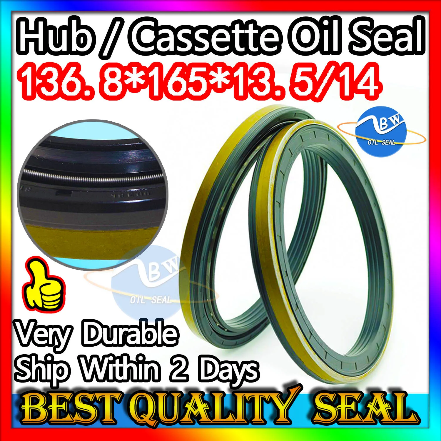 

Cassette Oil Seal 136.8*165*13.5/14 HEP9502 Hub Oil Sealing For Tractor Cat 136.8X165X13.5/14 HEP9502 Corteco Accessories Pipe