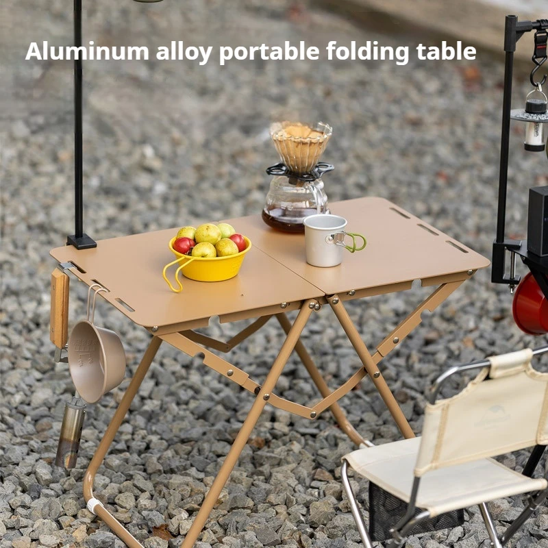 Outdoor Camping Folding Table Aluminum Alloy Tea Table Picnic Barbecue Park Beach Table Outdoor Camping Equipment Supplies