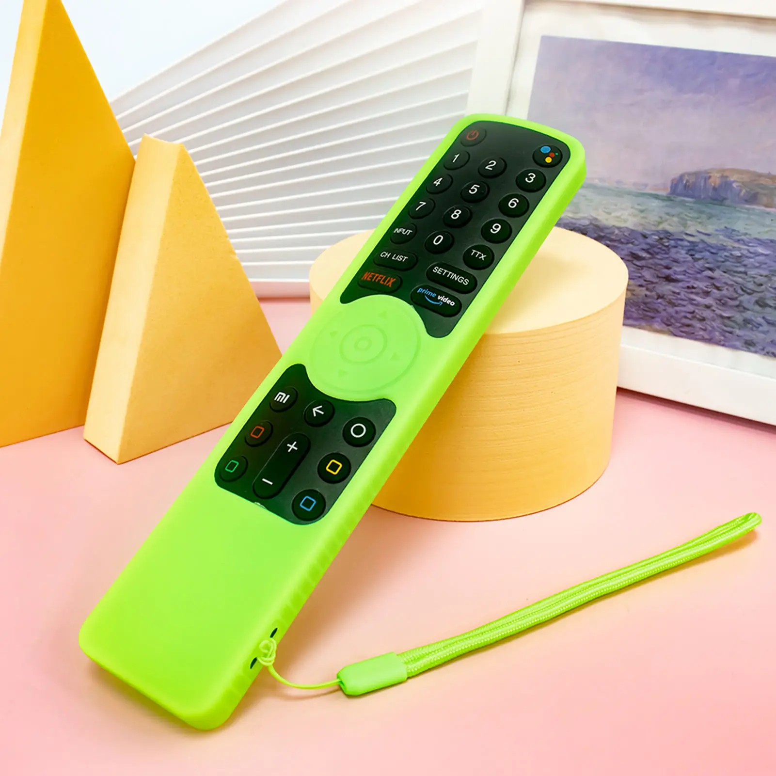 Remote Control Case For 4S XMRM-010 X10 Smart TV Remote Cover Silicone Protective Covers Protector With Anti-lost Lanyard