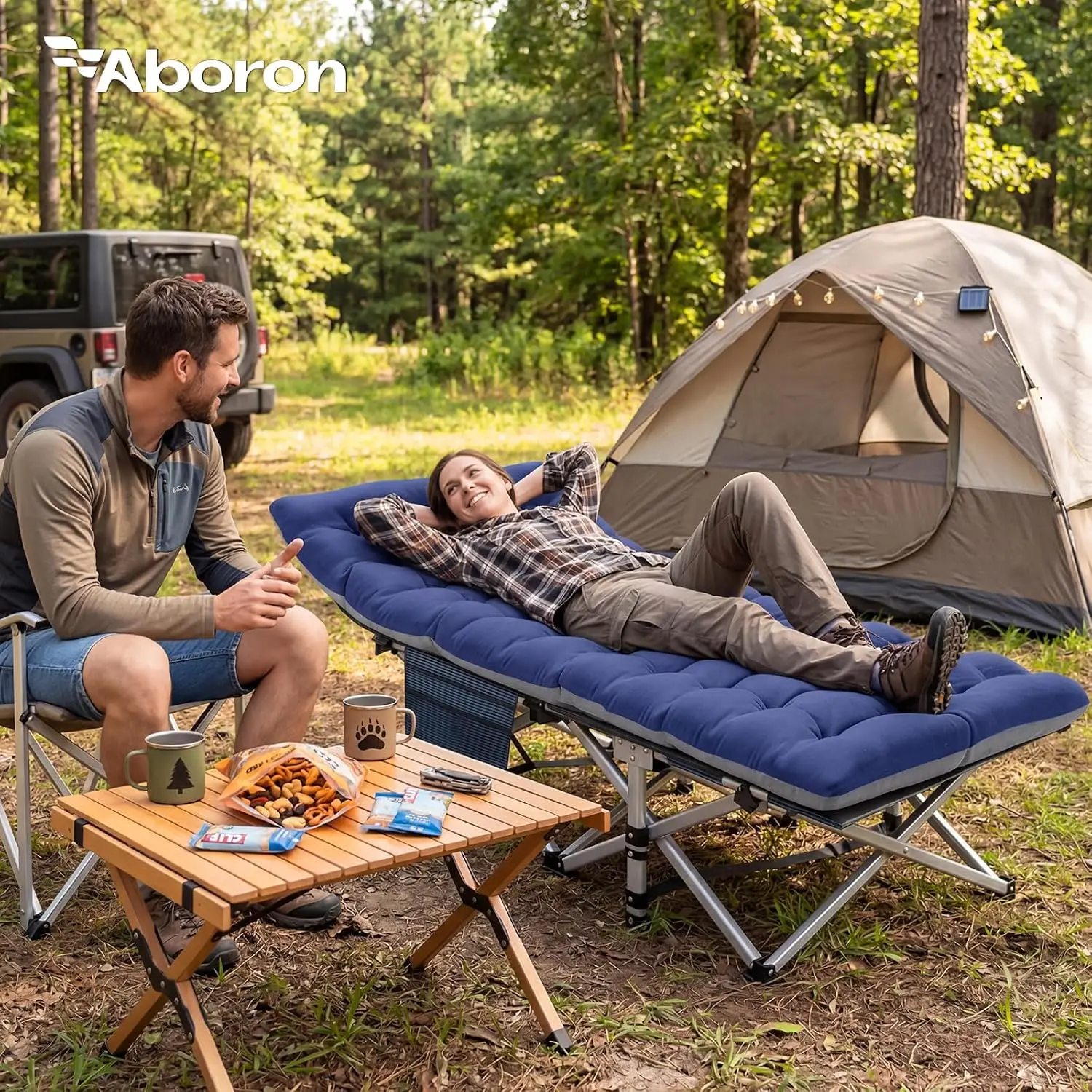 Camping Cot for Adults, 28 in Wide Folding Bed with Mattress