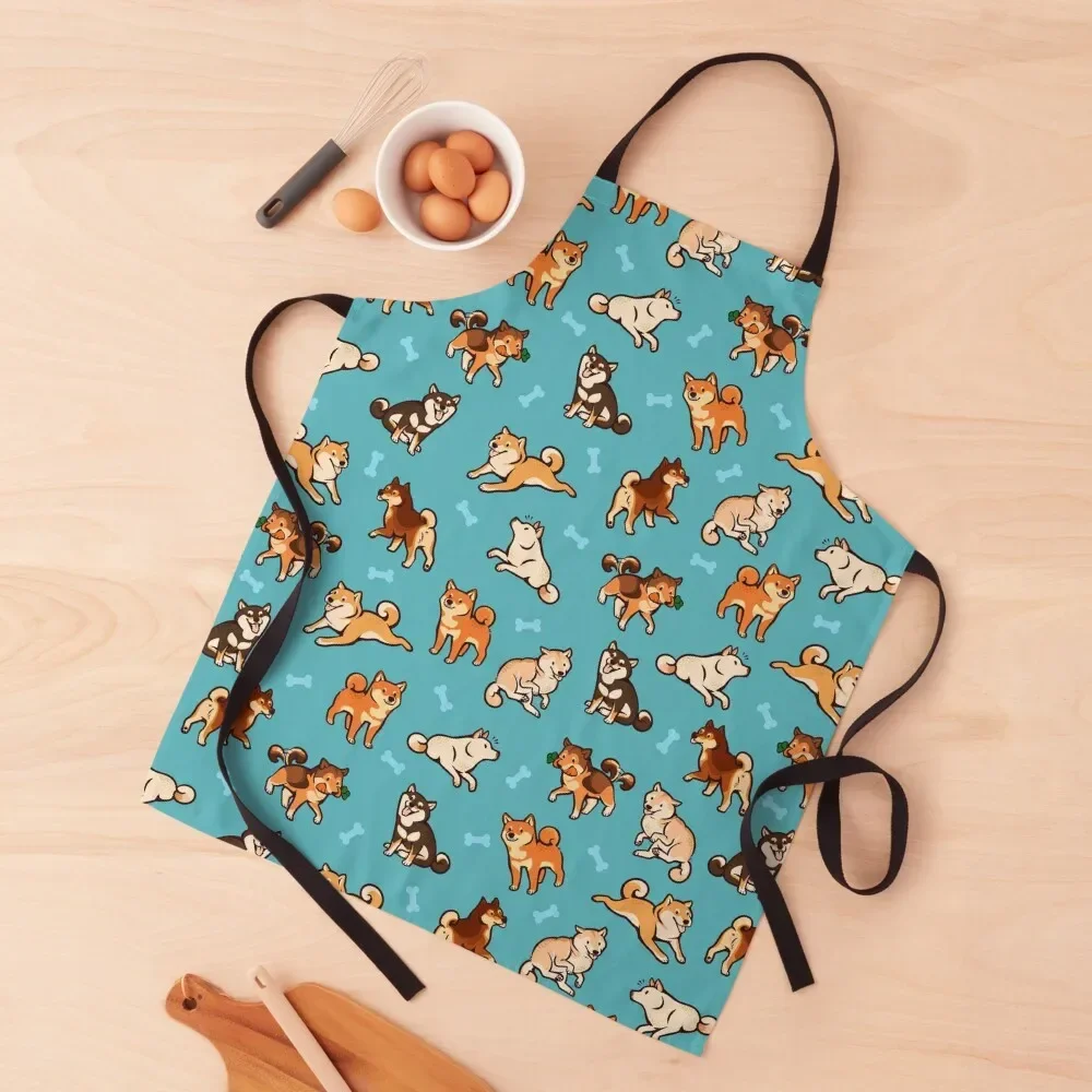 

Голубой фартук shibes, кухонная одежда для приготовления пищи, кухонное оборудование для ресторана, фартук в японском стиле