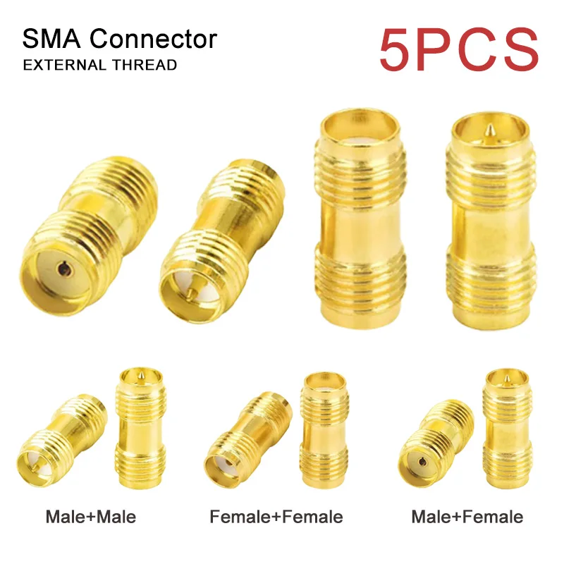 5/20PCS SMA Coupler Adapter SMA Female To RP-SMA Female RF Connector Converter Antenna Radio Male To Female