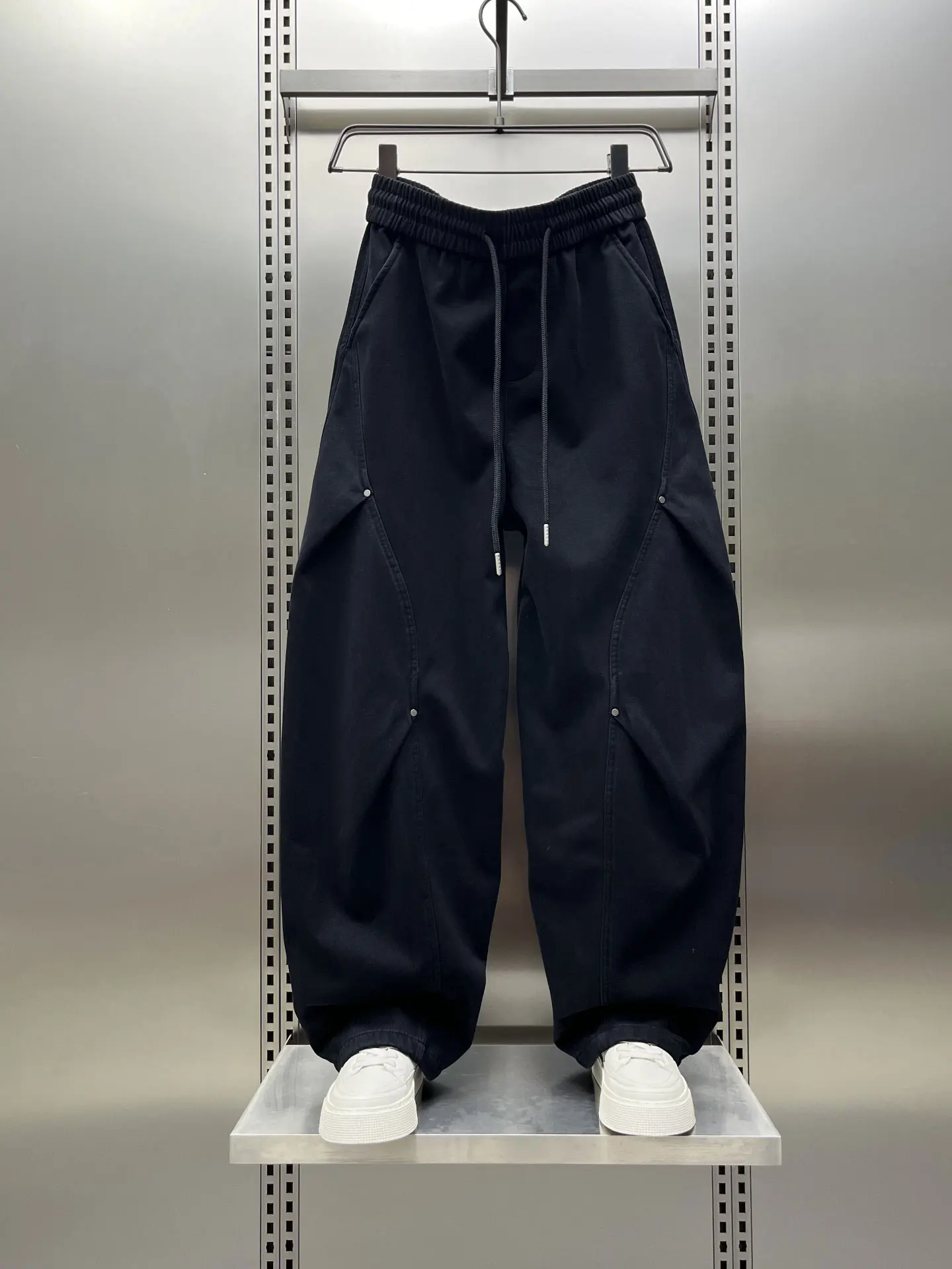 

Модные ретро-брюки с флисовой подкладкой, теплые повседневные мужские брюки Haome с широкими штанинами, свободные прямые длинные брюки для зимы