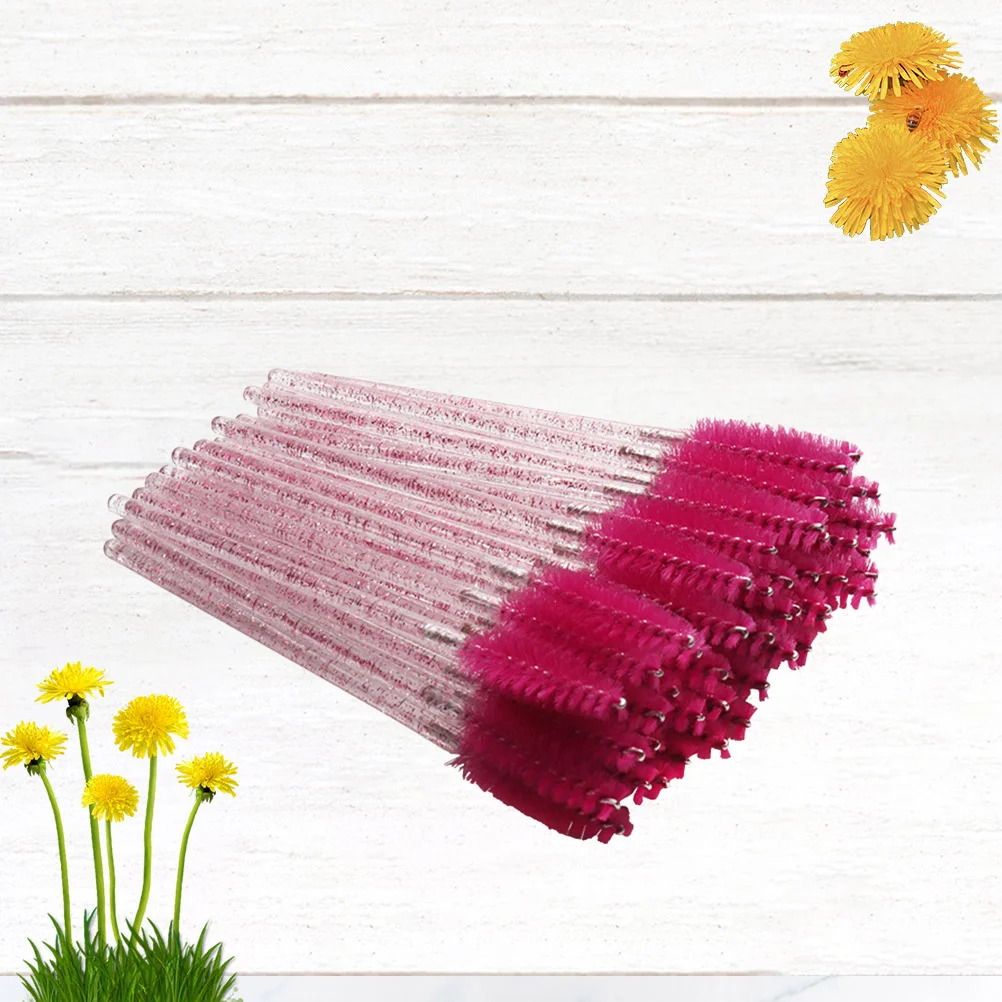 Brosse à cils en tige de cristal, séparateur de cils réutilisable, outil de maquillage Portable pour Application de Mascara, brosse à cils jetable, 100 pièces