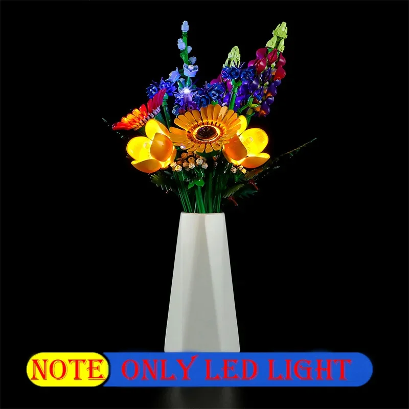 Lighting Set For 10313 Pots Plant Wildflower Bouquet Botanical Collection Not Building Blocks (Only Led Light Kit)