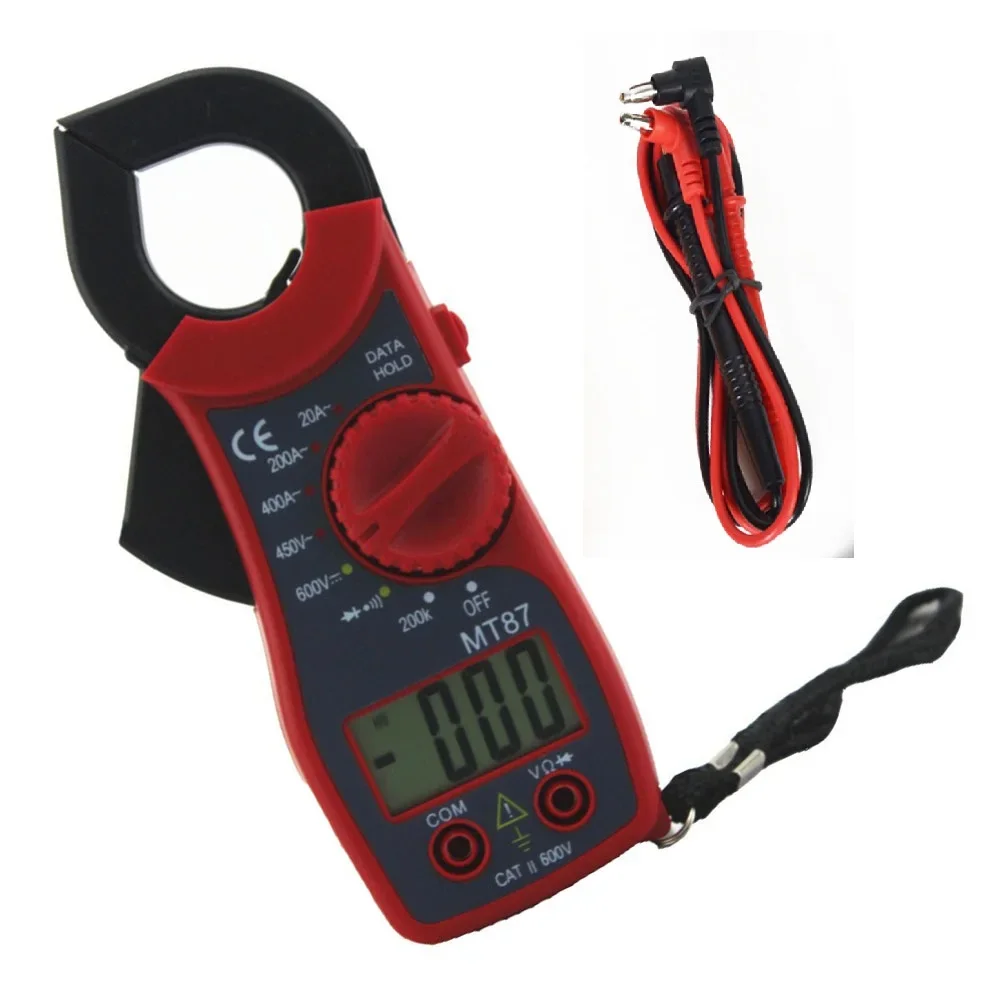 Portable MT87 Clamp Meter Digital Multimeter for Measuring Voltage Current Resistance with User Friendly LCD Display