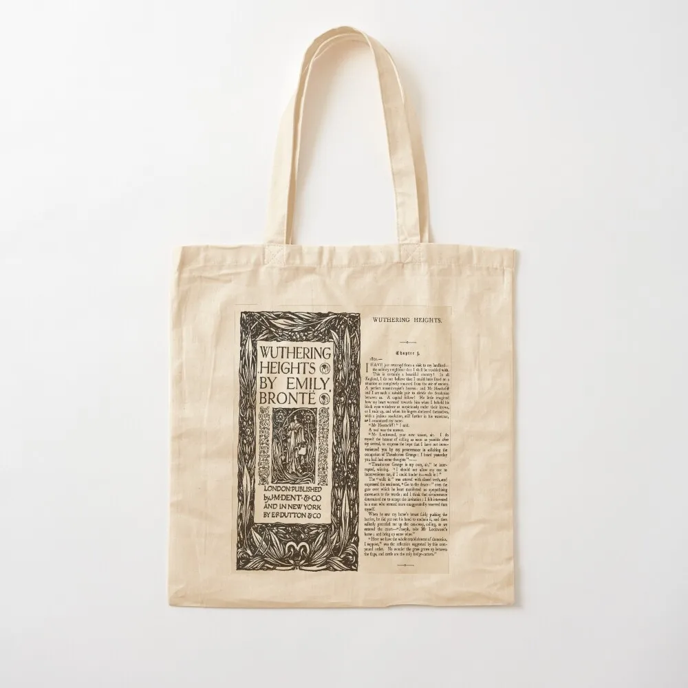 Wuthering Heights Pages Black - London Published Edition Tote Bag Custom bag canvas tote bag shopping logo