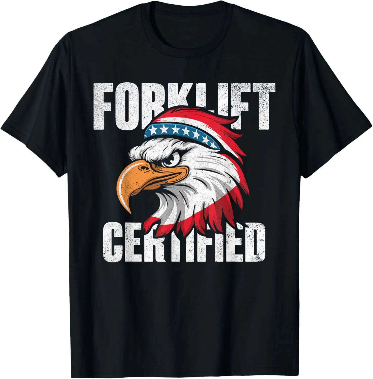 

Футболка с флагом США и сертификатом оператора Eagle Mullet для вилочного погрузчика