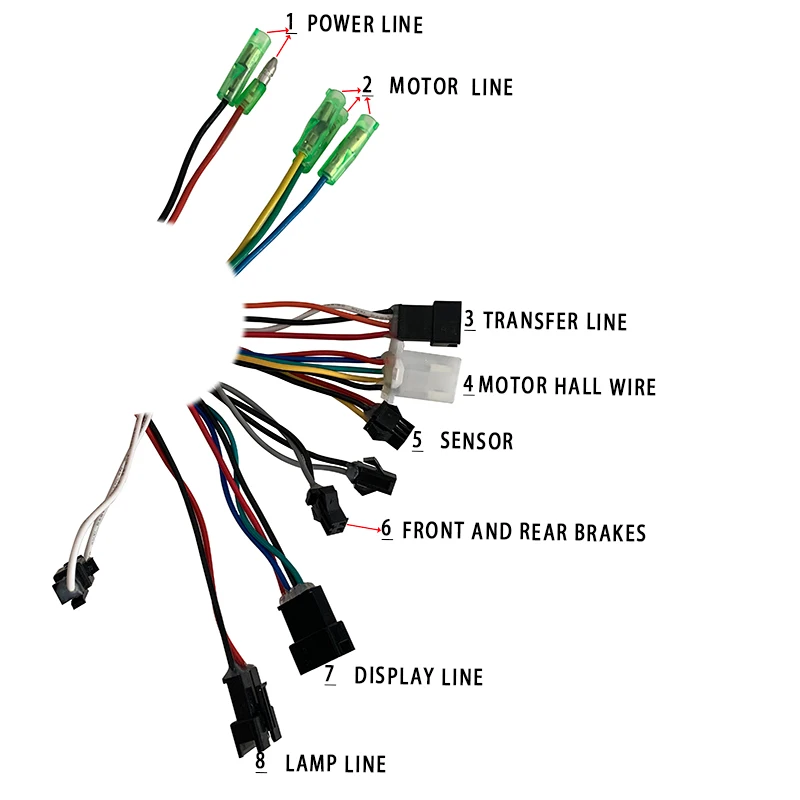 Brushless Ebike Controller, Bicycle Conversion Kit, Motorelectric Scooter, X813-AA26E-12Z9M, 36V, 48V